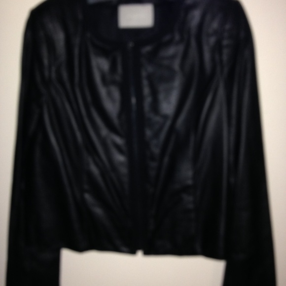 Jason Wu Black Lambskin Leather Jacket - Picture 2 of 6